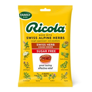 RICOLA COUGH DROPS SWISS HERB SUGAR FREE 45