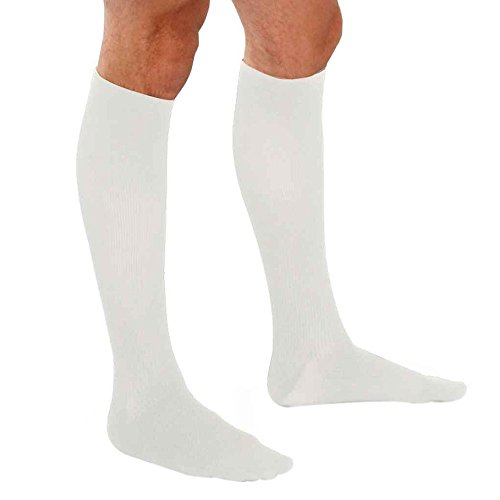 KNEE HIGH 20-30 MEN DRESS SOCK WHITE XL TF