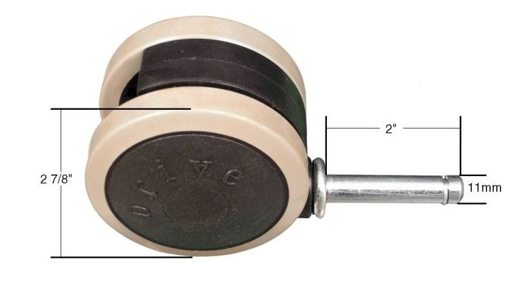 BED CASTER FOR DRIVE BED WITHOUT LOCK EA