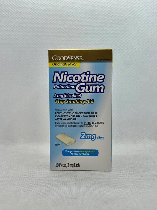 GS NICOTINE GUM NON-COATED 2 MG 50 ORIG