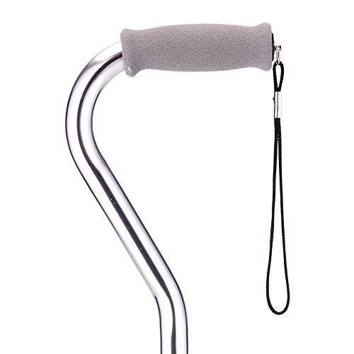 CANE ALUM OFFSET CUSHION W/STRAP SILVER