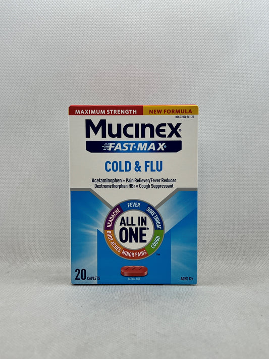 MUCINEX FAST MAX COLD & FLU CAPLET 20