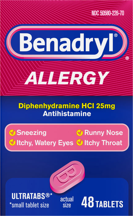 BENADRYL ALLERGY ULTRATAB BOTTLE 48