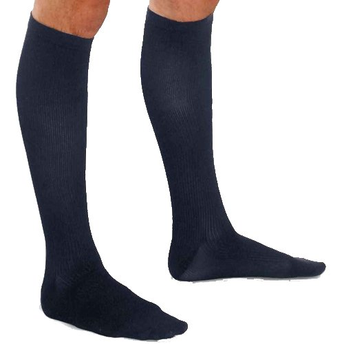 KNEE HIGH 15-20 MEN DRESS SOCK NAVY LG TF