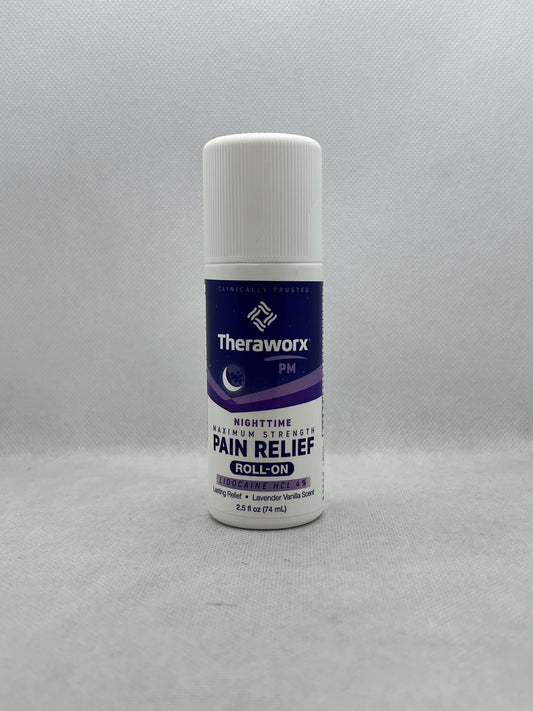 THERAWORX PM PAIN RLF RL-ON 2.5OZ + LIDOCAINE