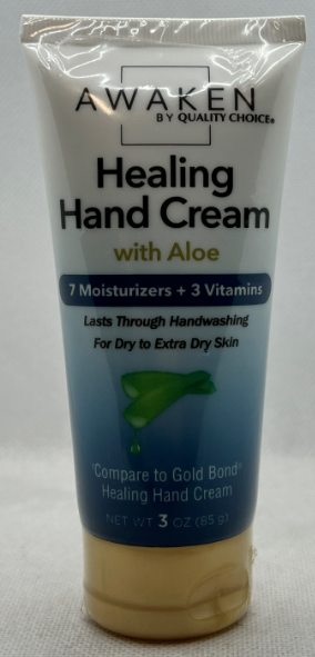 QC AWAKEN HEALING HAND CREAM W/ALOE 3 OZ