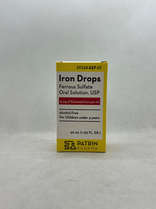FERROUS SULF IRON DROP 15 MG/ML 50 ML PATRIN