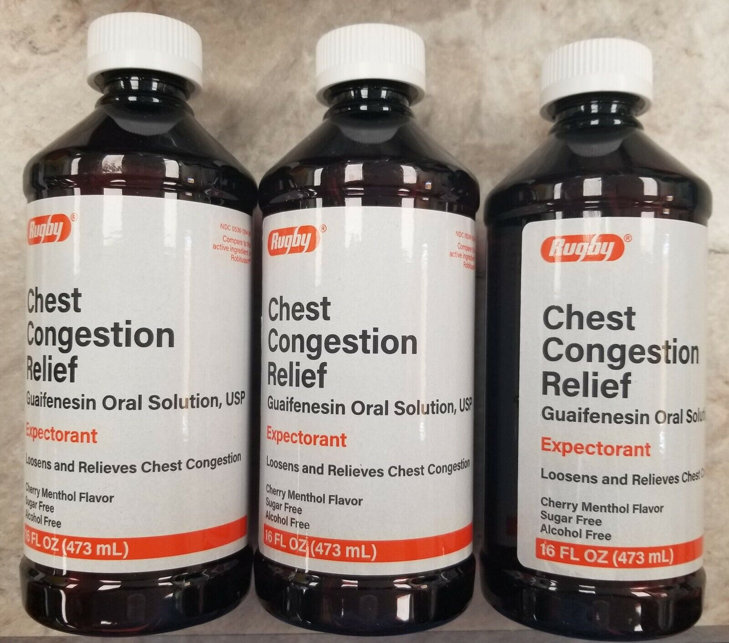 GUAIFENESIN SYR 100 MG/5ML 16 OZ RUGBY