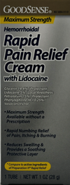 GS HEMORRHOIDAL MAX PAIN RLF CRM W/LIDO 1 OZ