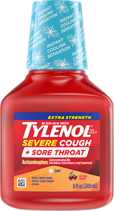 TYLENOL SEVERE COUGH + SORE THROAT CHERRY 8OZ