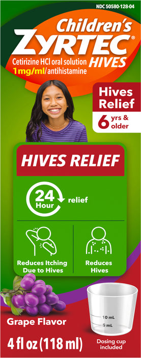 ZYRTEC CHILDREN HIVES RELIEF LIQ GRAPE 4 OZ