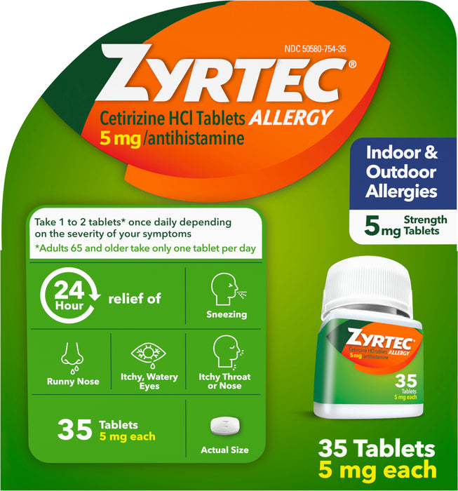 ZYRTEC ALLERGY 5 MG TAB 35