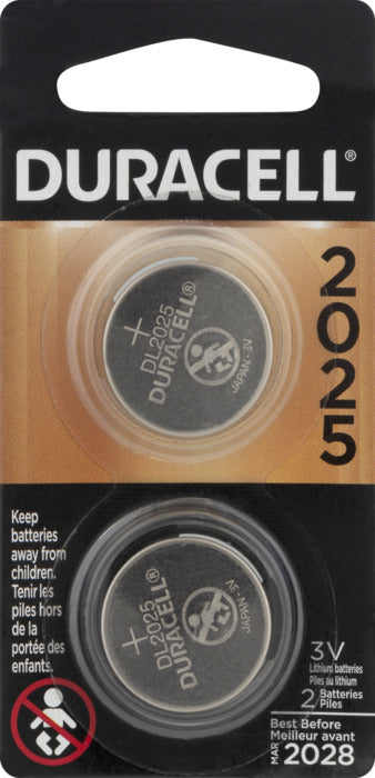 DURACELL BATT 3V LITHIUM 2PK #DURDL2025B2PK