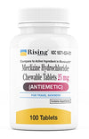MECLIZINE HCL CHEW TAB 25 MG 100 (OTC) RISING