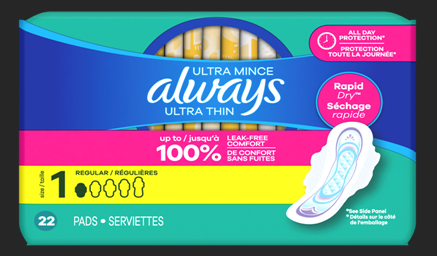 ALWAYS ULTRA THIN REGULAR 22