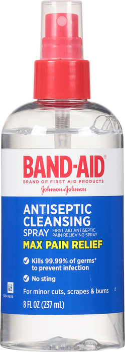 BAND AID ANTISEPTIC CLEANSING SPRAY 8 OZ