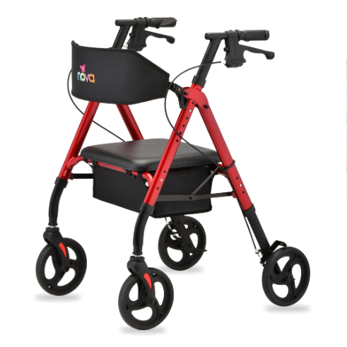 WALKER 4 WHEEL HAND BRAKE WB STAR 8 RED