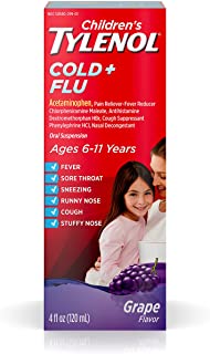 TYLENOL CHILDRENS COLD + FLU GRAPE 4 OZ