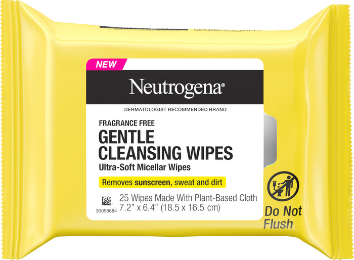 NEUTROGENA GENTLE CLEANSING WIPES FF 25CT