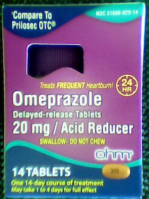 OMEPRAZOLE DR TAB 20.6 MG 14 (OTC) OHM