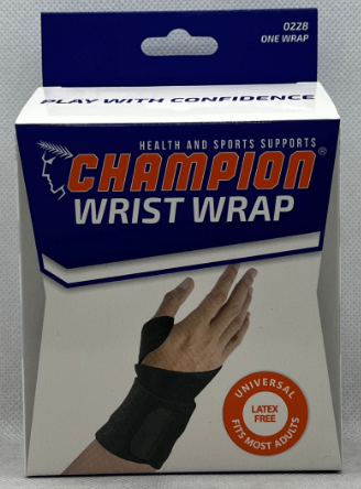 WRIST BRACE WRAP THUMB LOOP 4.5-9.5" UNIV CHA