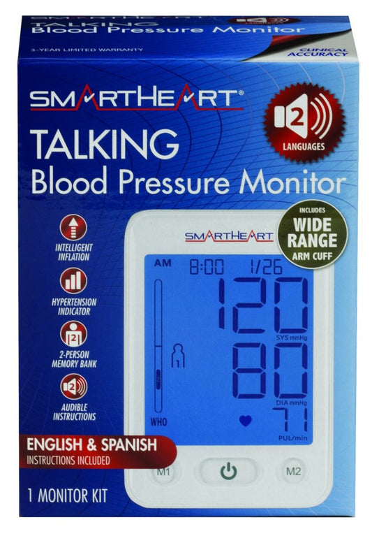 QC SMARTHEART TALKING B/PRESSURE ARM MONITOR