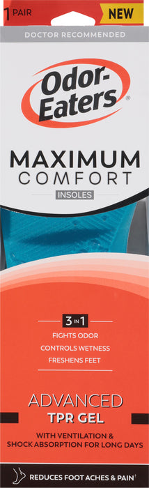 ODOR EATERS MAXIMUM COMFORT INSOLES 1 PAIR