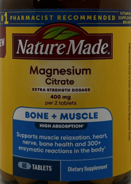 MAGNESIUM CITRATE 400 MG TAB 60 NM