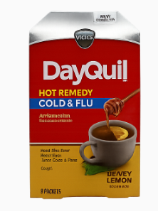DAYQUIL HOT REMEDY COLD & FLU POWDER MIX 8