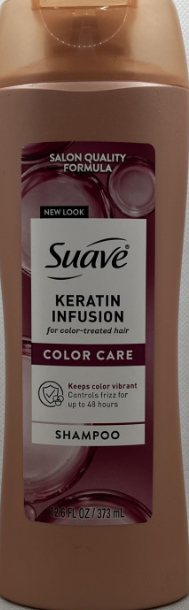 SUAVE PROF KERATIN INFUS C/CARE SHAMP 12.6 OZ