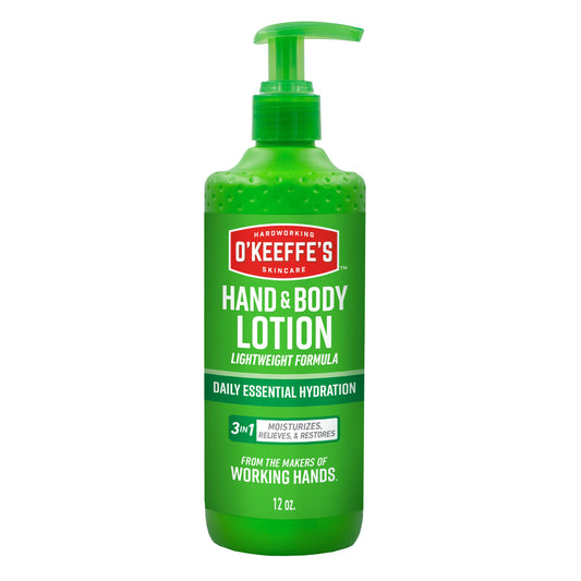 OKEEFFES HAND & BODY LOTION 12 OZ PUMP