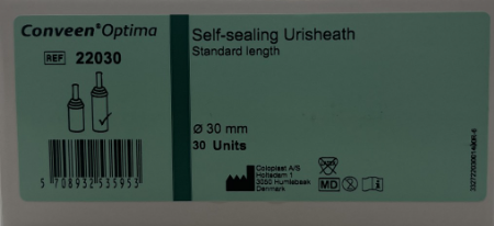 CATHETER MALE EXT CONVEEN OPTI STD 40MM BX/30