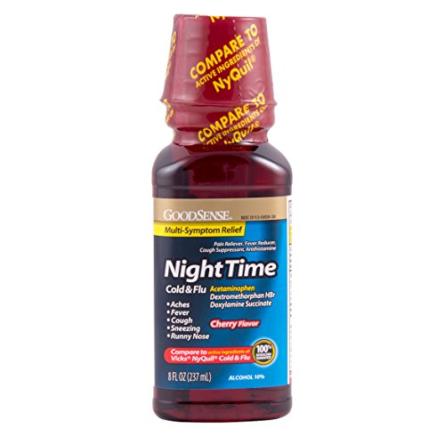 GS NIGHT TIME COLD & FLU CHERRY 8 OZ