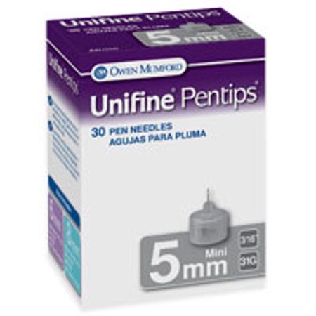 UNIFINE PENTIPS PEN NEEDLE 31G 5MM BX/30