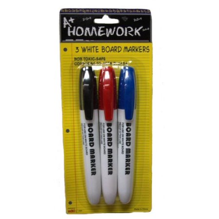 DRY ERASE MARKERS ASSORTED COLORS 3 PK