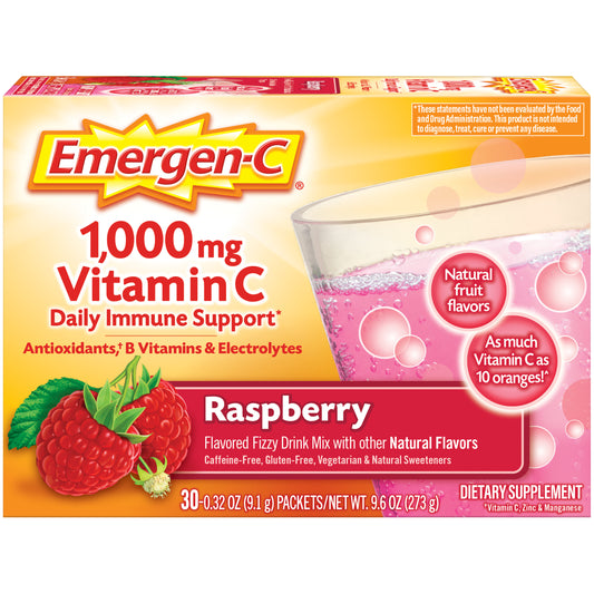 EMERGEN-C RASPBERRY VITAMIN C 1000 MG 30 EC40