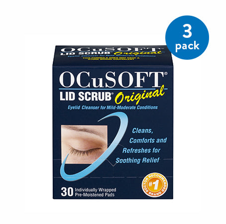 OCUSOFT SCRUB EYELID CLEANSER PAD BX/30