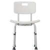 SHOWER CHAIR W/BACK ALUMINUM 300 LBS NOVA