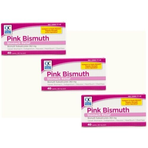 QC PINK BISMUTH CAPLET 40