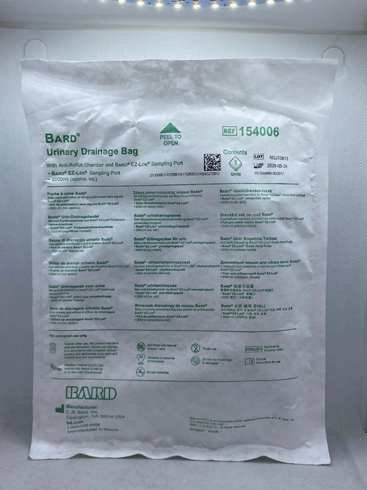 URINARY DRAIN BAG SAFE FLOW OUTLET LF 2000 ML