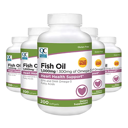 QC OMEGA 3 FISH OIL 1000 MG SOFTGELS 200