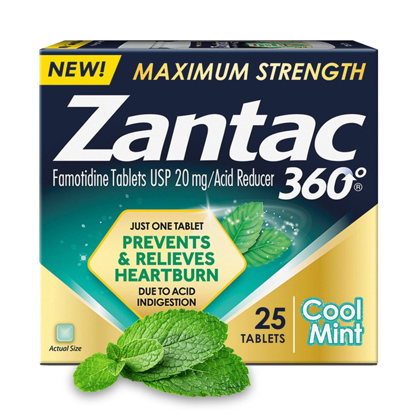 ZANTAC 360 MAX STR COOL MINT TAB 20 MG 25