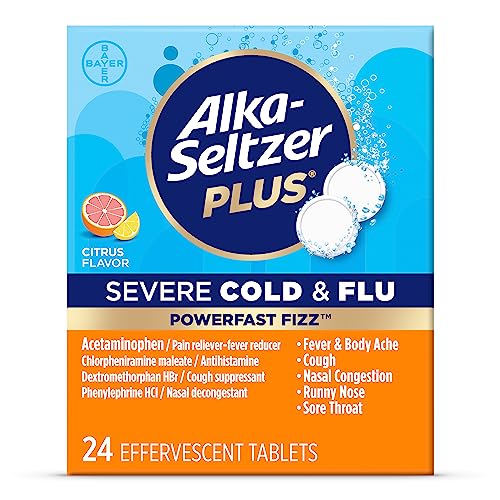 ALKA SELTZER + PF FIZZ SEV COLD & FLU CITR 24