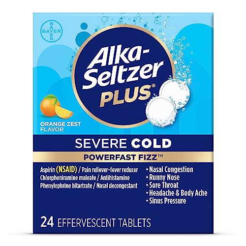 ALKA SELTZER + PF FIZZ SEVERE COLD ORANGE 24
