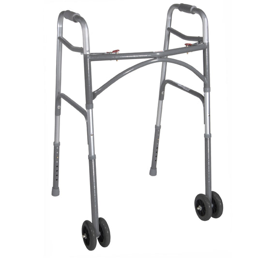 WALKER WHEELED 5" BARIATRIC HD 600LB DR
