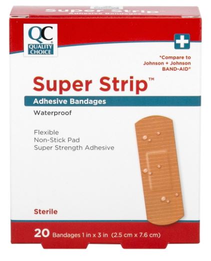 QC ADHESIVE BANDAGE SUPER WATERSEAL 1" (20)