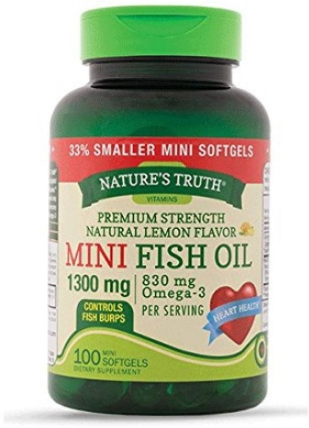 FISH OIL MINI OMEGA 3 LEMON SOFTGEL 100 NT
