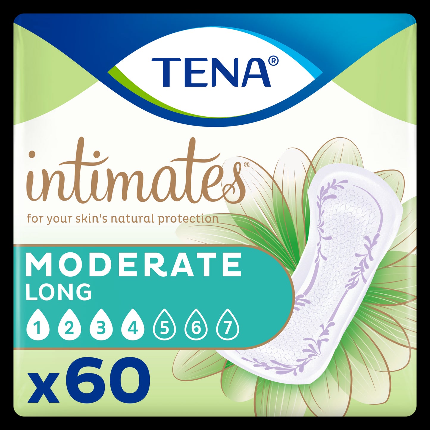 TENA SERENITY PADS MODERATE LONG 60