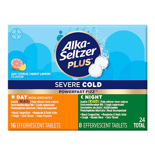 ALKA SELTZER + PF FIZZ SEV COLD D/NT LEMON 24