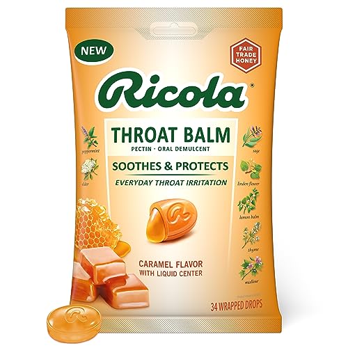 RICOLA THROAT BALM CARAMEL DROP BAG 34
